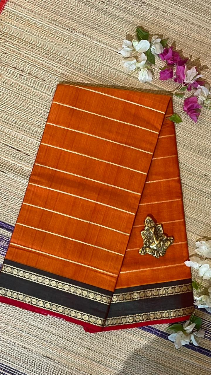 Devendra 6 Yard saree - (11-09-03-6Y-01) (Manjal)