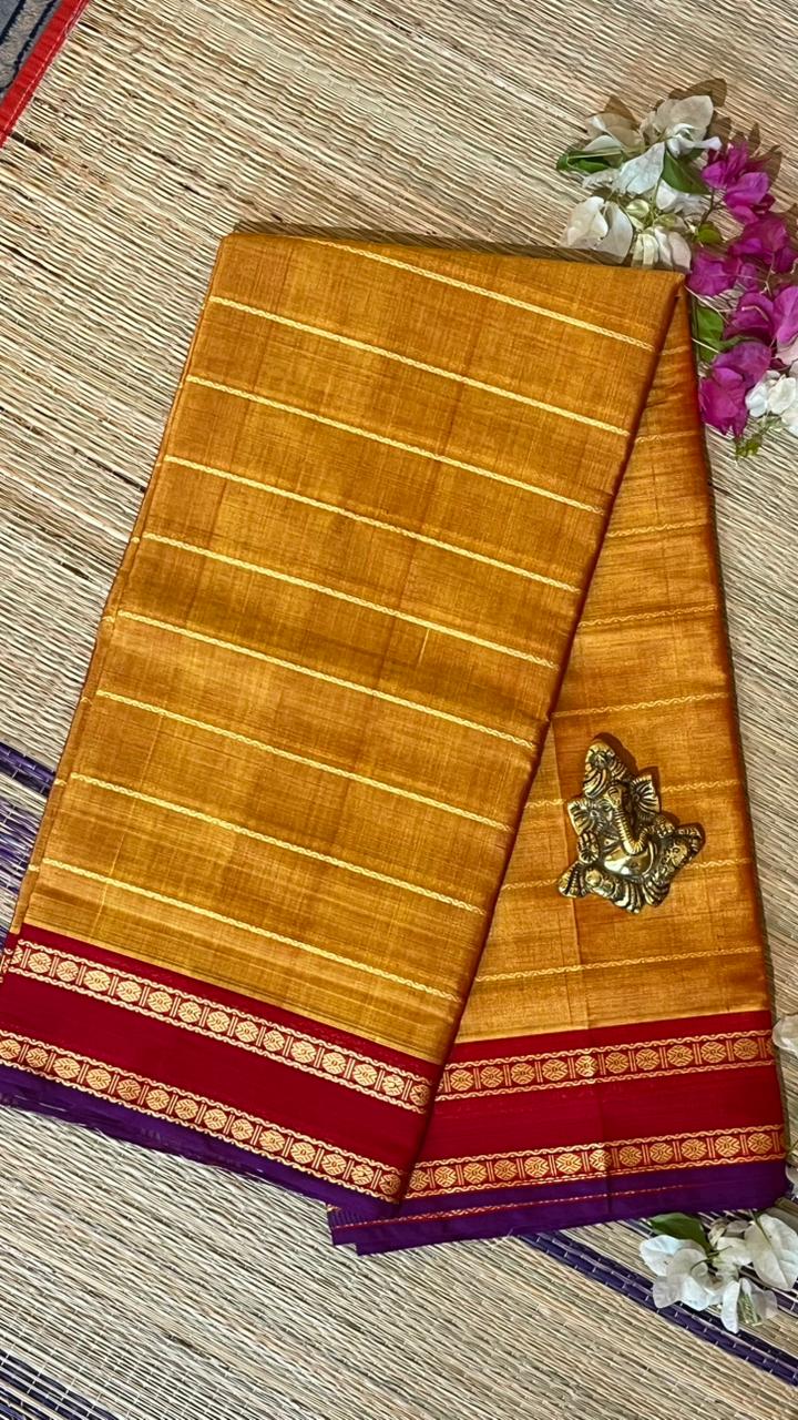 Devendra 7 Yard saree - 11-09-05-7Y-03 (Yellow)