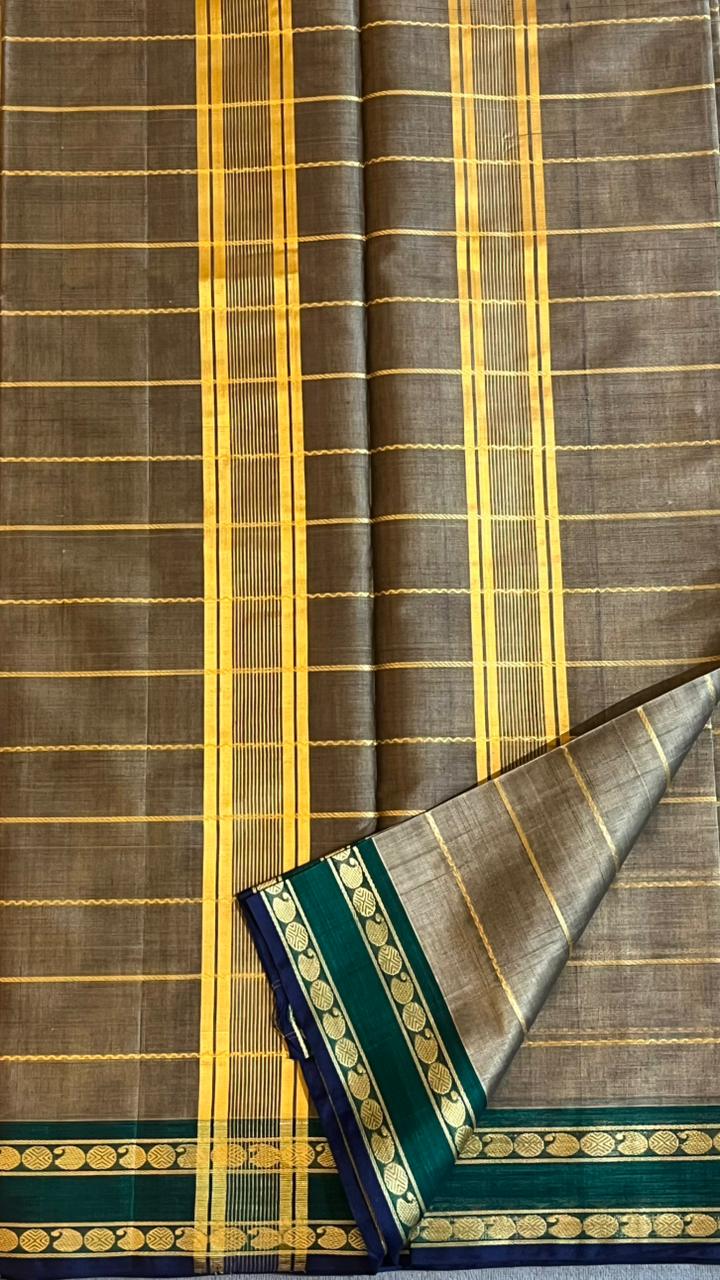 Devendra 7 Yard saree - (11-09-05-7Y-02) (Grey)