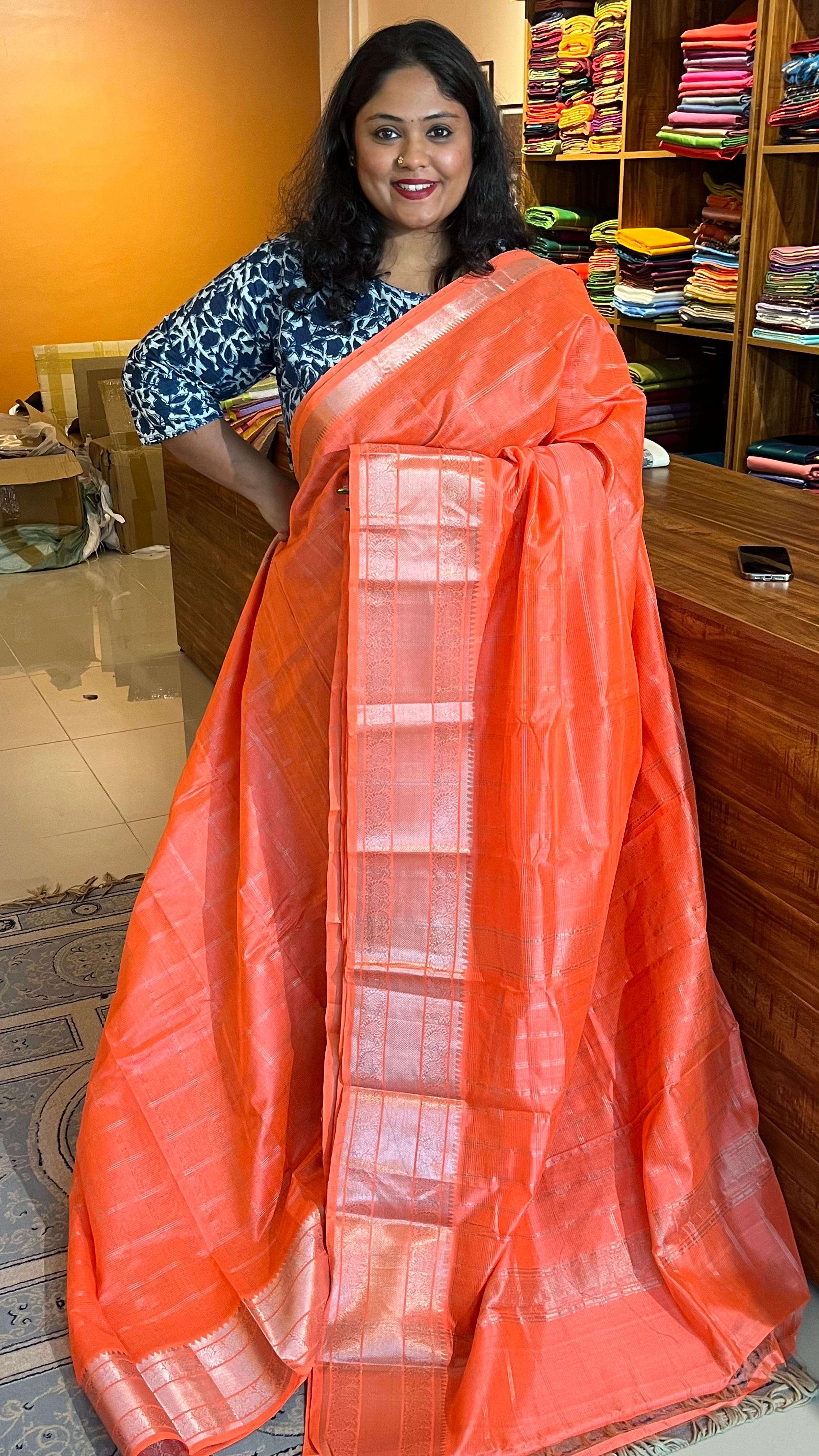 Syaahi Mangalagiri Silk Handpainted Warm Beige Dupatta main image 1