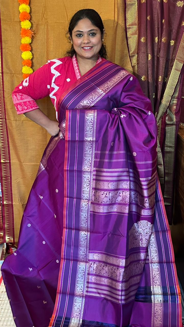 Pure Silk Kancheevaram Sarees - 01-10-13-04 – Vadamalli