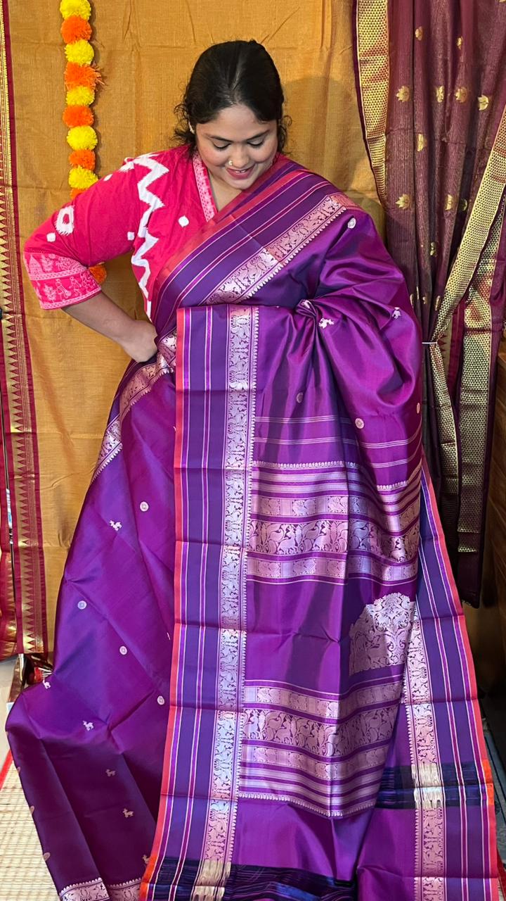 Pure Silk Kancheevaram Sarees - 01-10-13-04 – Vadamalli