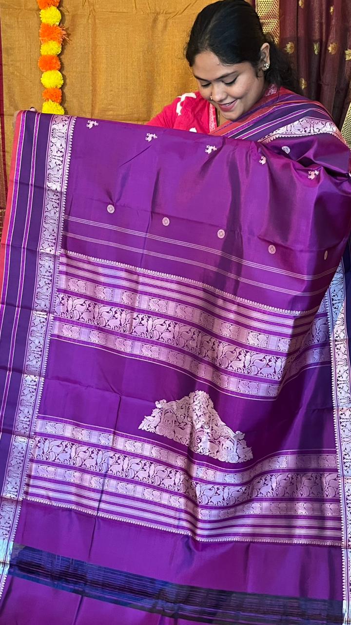 Pure Silk Kancheevaram Sarees - 01-10-13-04 – Vadamalli