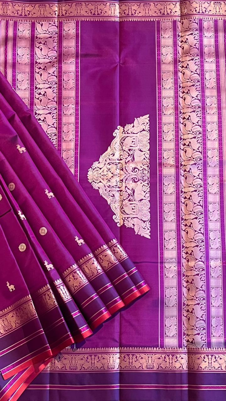 Pure Silk Kancheevaram Sarees - 01-10-13-04 – Vadamalli