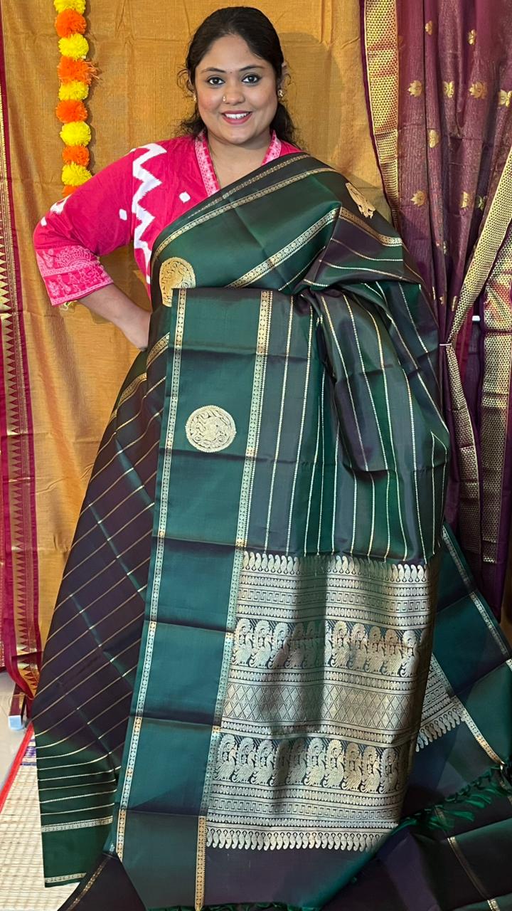 Pure Silk Kancheevaram Sarees - 01-10-14-04 – Kanchana Green