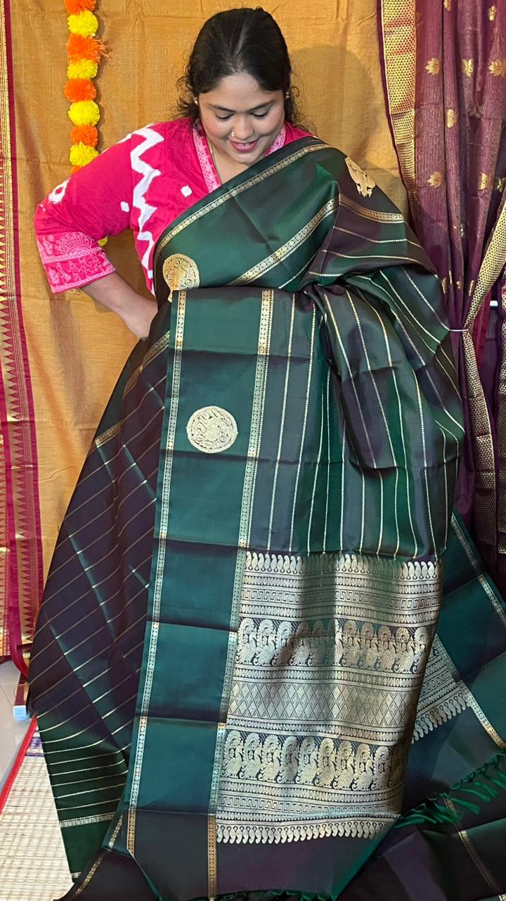 Pure Silk Kancheevaram Sarees - 01-10-14-04 – Kanchana Green