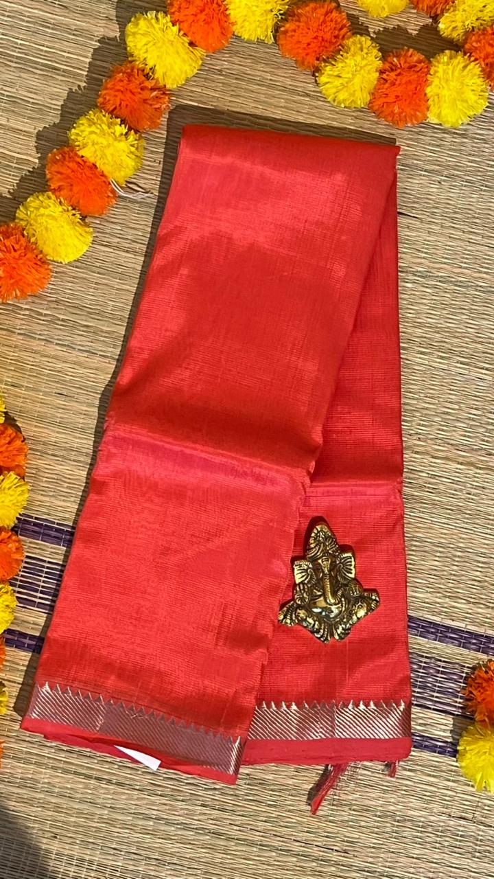 Mangalgiri Silk Cotton Small Border  Saree - 15-09-02-16