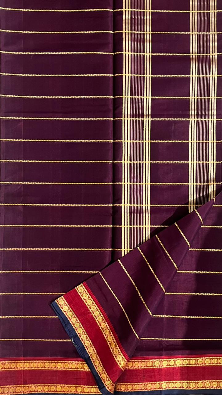 Devendra 7 Yards Saree -11-10-01-7Y-02 (Brown)