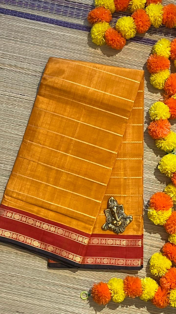 Devendra 7 Yards Saree - 11-10-01-7Y-03 (Yellow)