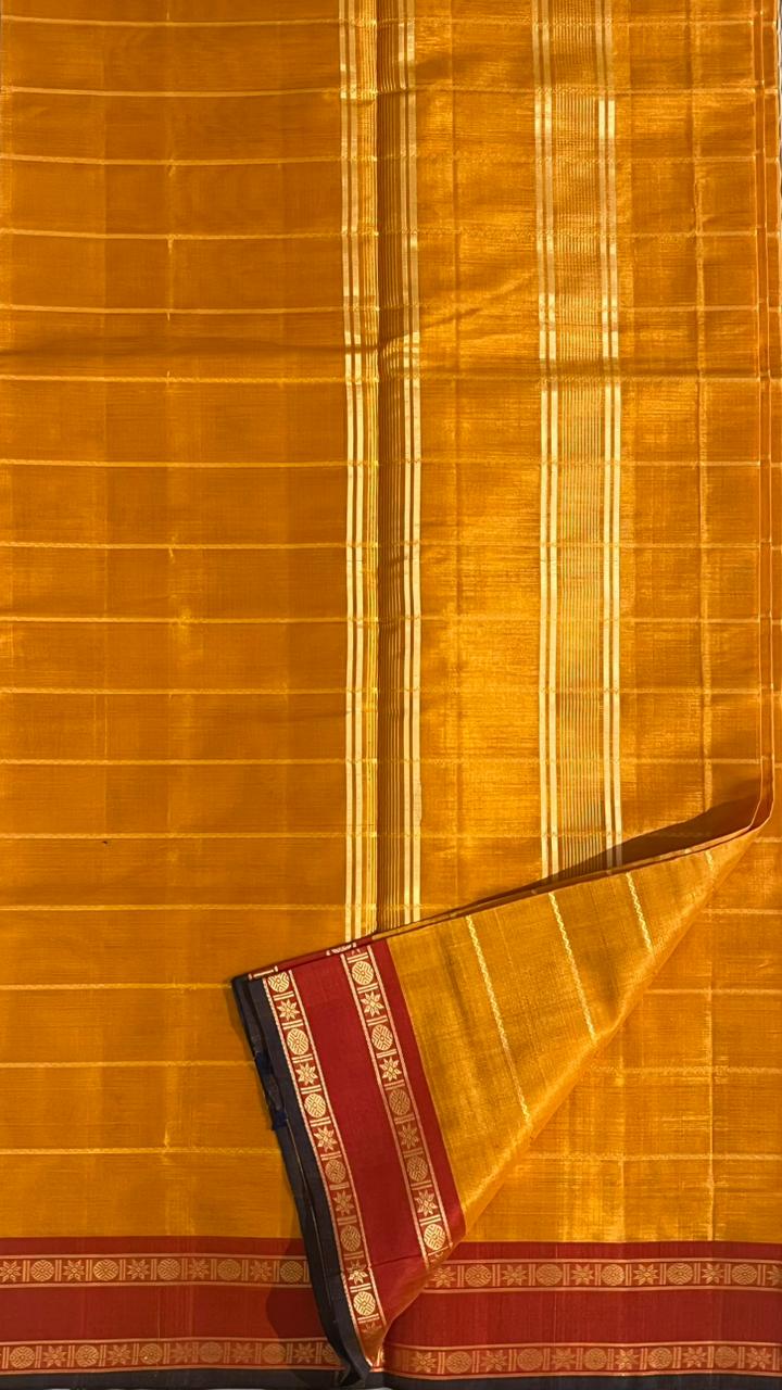 Devendra 7 Yards Saree - 11-10-01-7Y-03 (Yellow)
