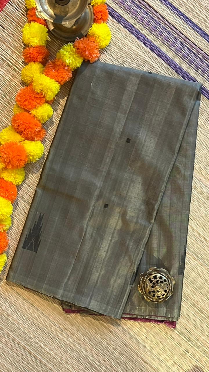 Chinnalampattu 6 Yard Saree - 03-10-01-06 (Grey)