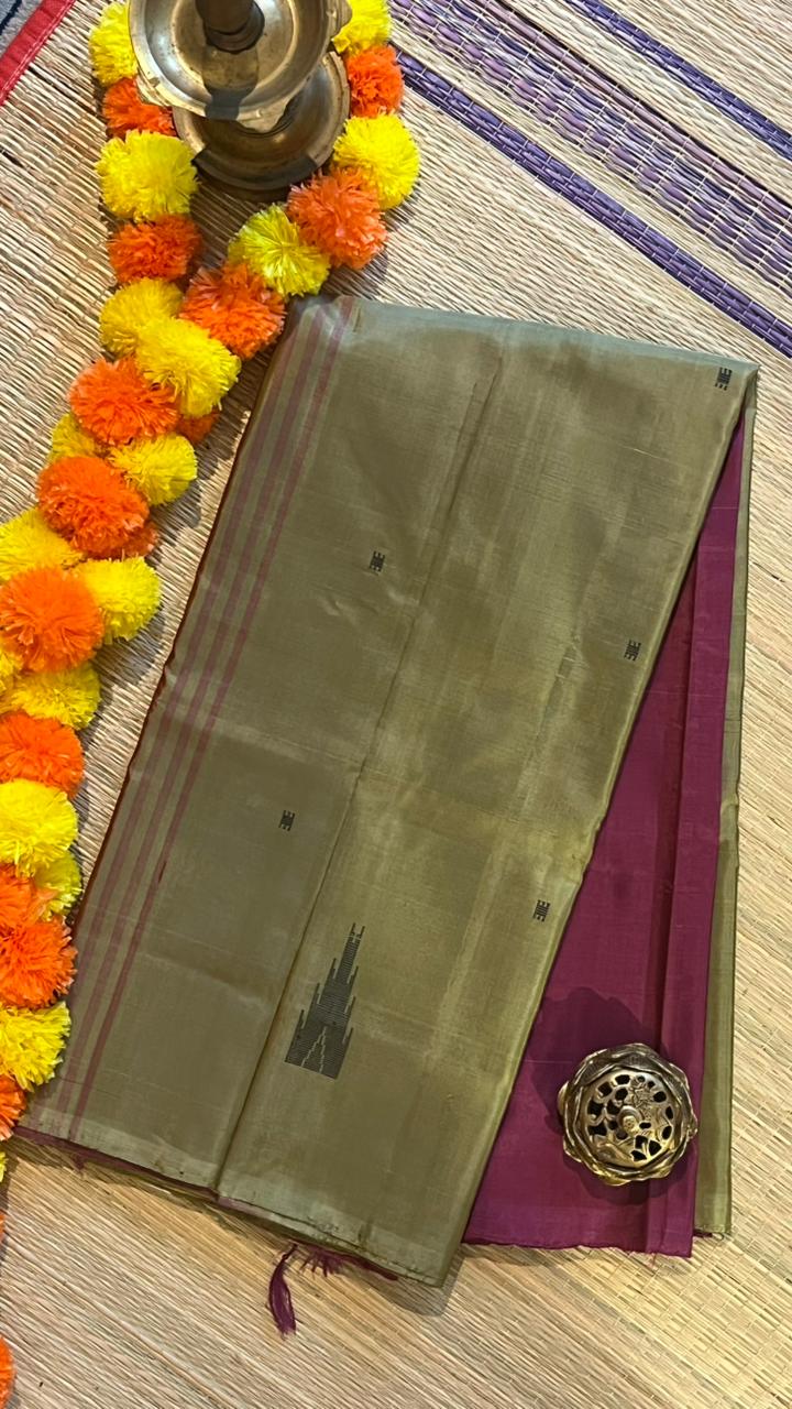 Chinnalampattu 6 Yard Saree - 03-10-01-10(Green)