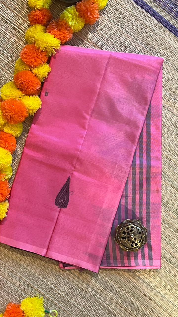 Chinnalampattu 6 Yard Saree - 03-10-01-12 (Candy pink)