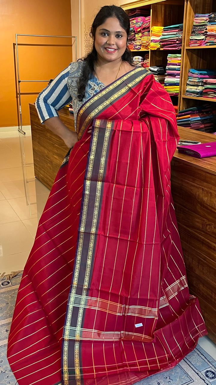 Devendra 7 Yards saree - 11-10B-03-7Y-01 (Red)