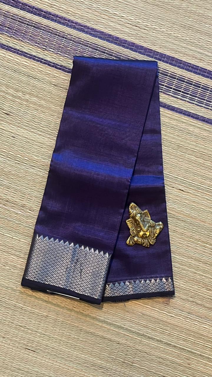 Mangalgiri Silk Cotton Saree -15-10-01-01 (Purple)