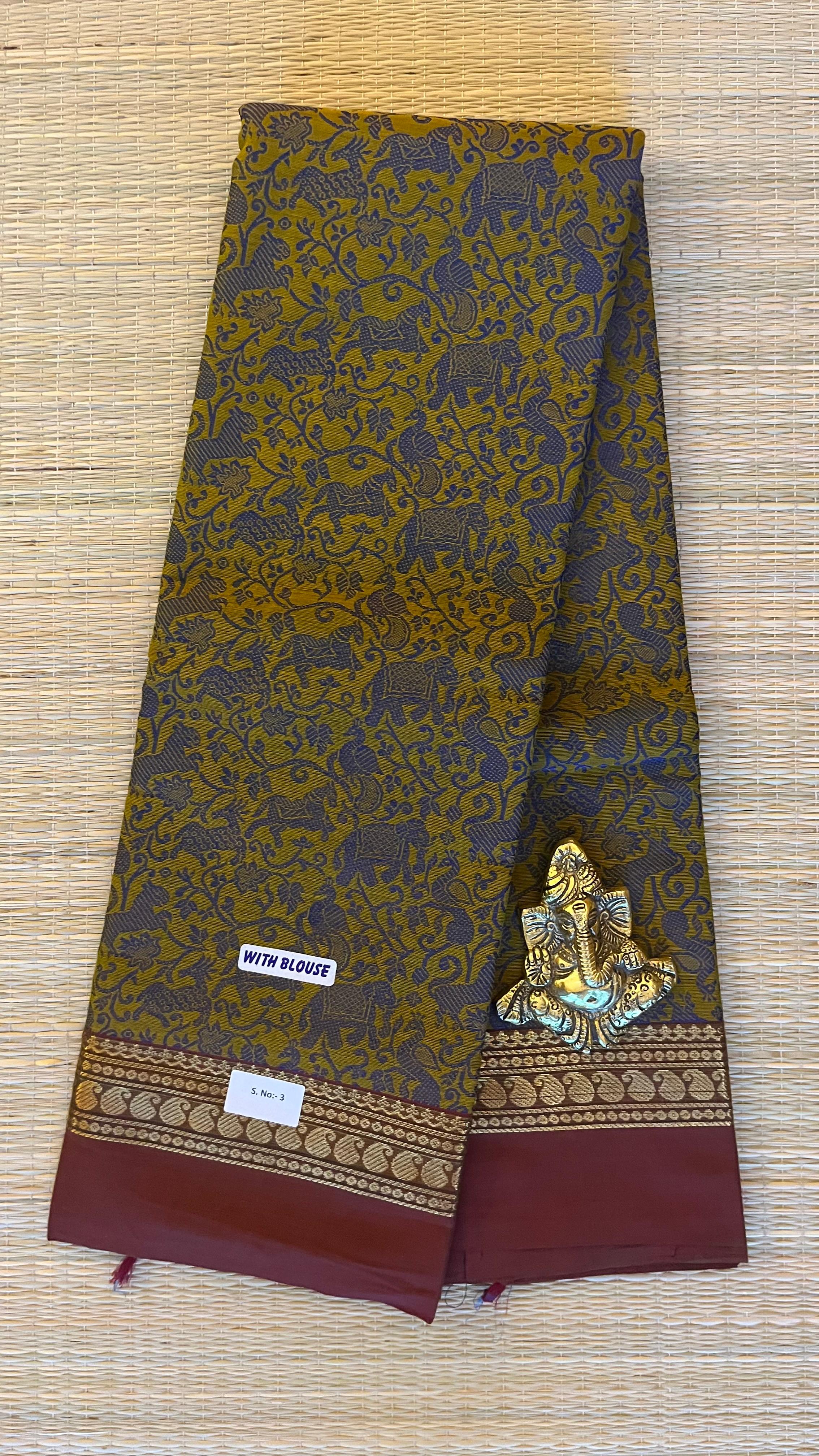 Vanasingaram Kanchi Cotton Saree -  01-09B-03-37