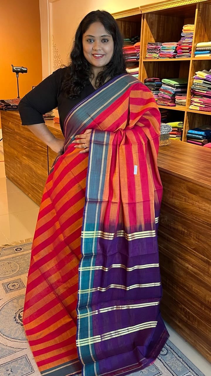 Devendra 7 Yards saree - 11-10C-01-6Y-01 Stripes