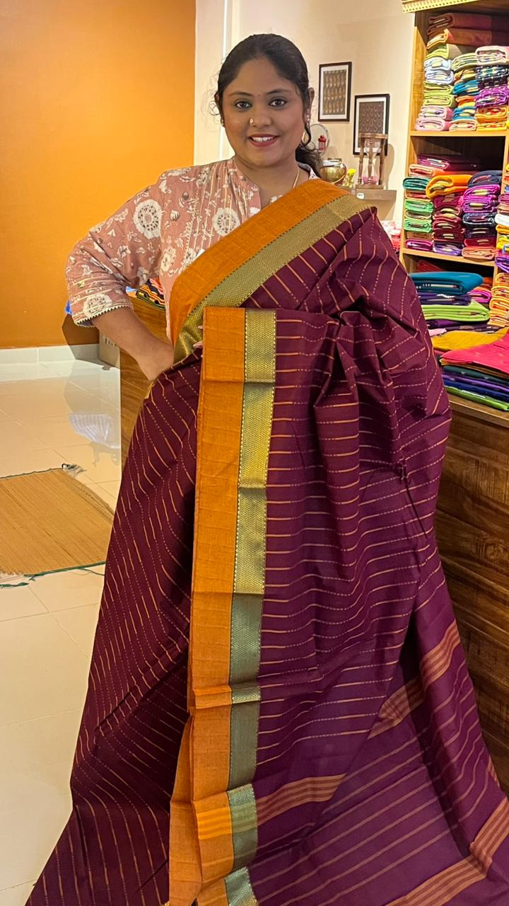 Kanchi Kamakshi Kanchi Cotton Saree - 01-09B-03-28