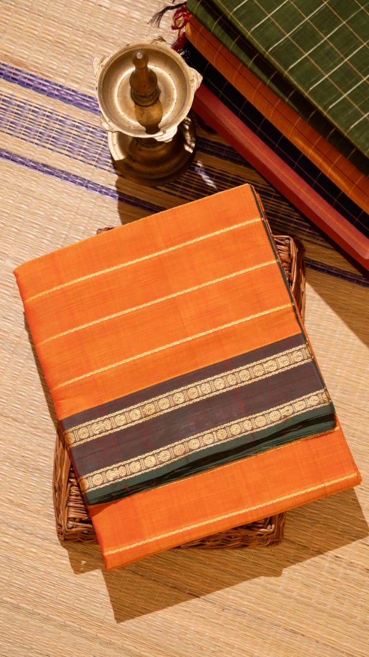 Devendra 10.5 Yards Madisar - 12-11B-10-10.5Y-04 (Yellow with Green)