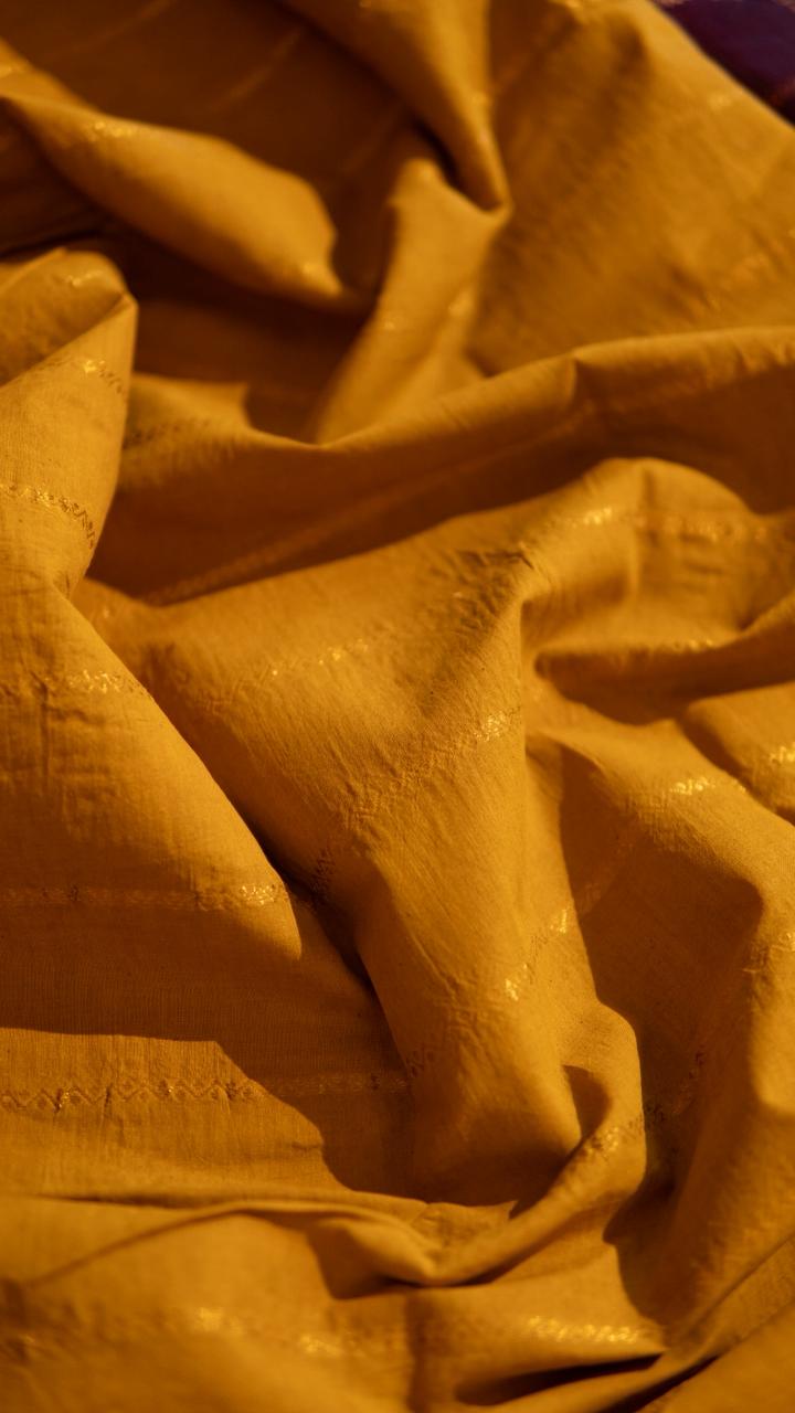 Madurai cotton veldhari saree - 11-12-01-6Y-12 (Musturd with Maroon)