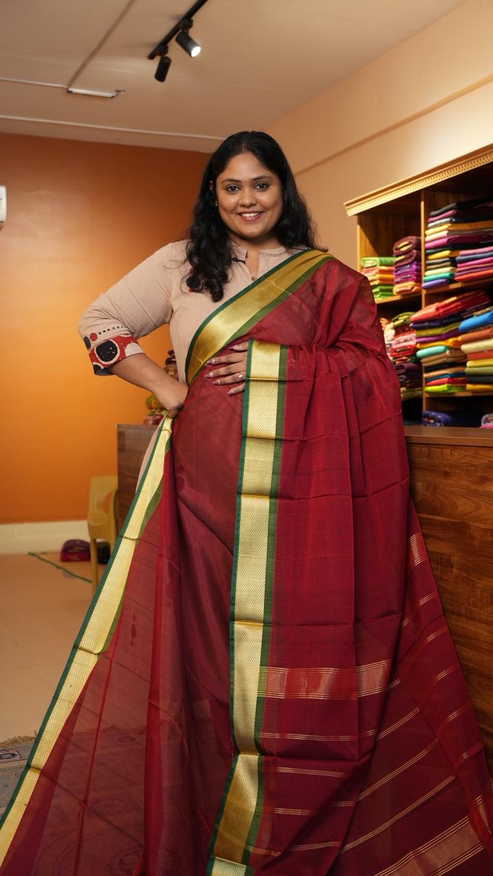 Devendra 6 Yards Saree - 11-12-02-6Y-03 (Red)