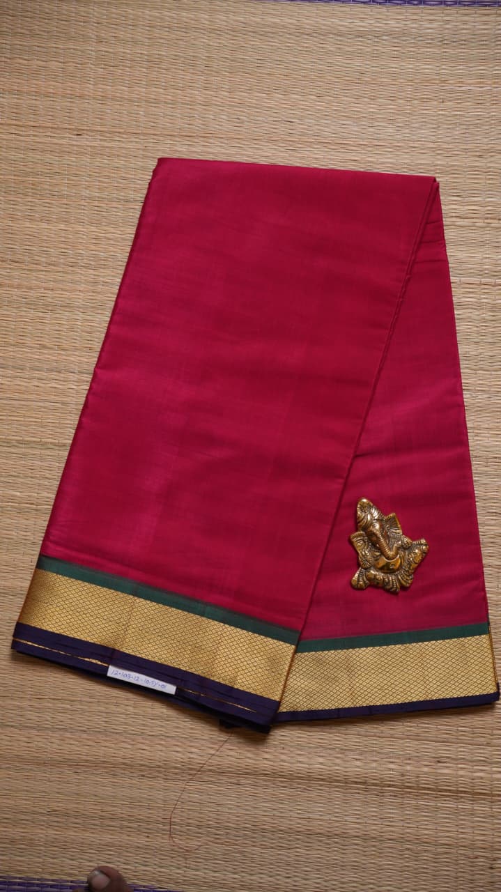 Devendra 11 Yards Madisar - 12-12-12-11Y-01 (Rani Pink)