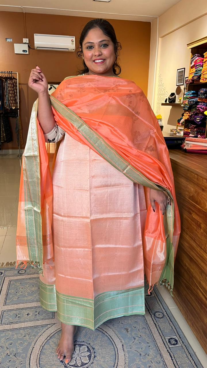 Mangalagiri Kanchi Border Silk Cotton Salwar Sets - 15-01-02-05