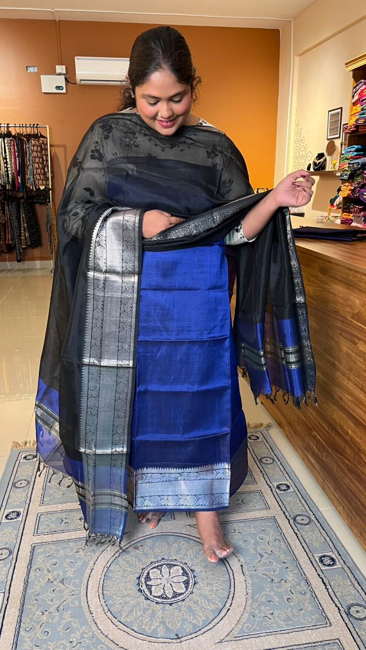 Mangalagiri Kanchi Border Silk Cotton Salwar Sets - 15-01-02-03