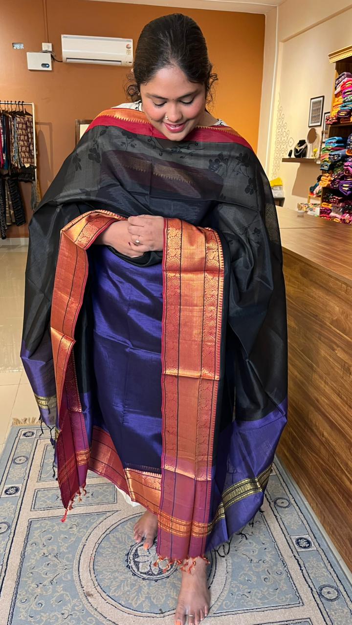 Mangalagiri Kanchi Border Silk Cotton Salwar Sets - 15-01-02-01