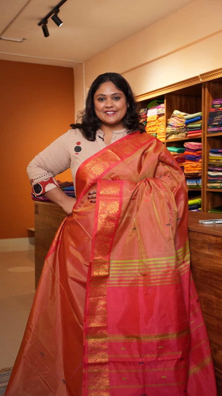 Chinnalampattu 6 Yards Saree - 03-01-01-14 (SUNSET FUSHSIA)