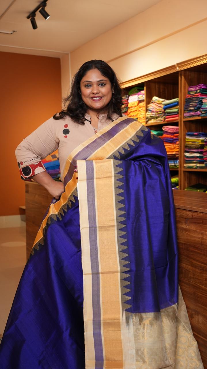 Mangalgiri Pure Silk Cotton Saree - 15-01-07-05 (ROYAL BEIGE)