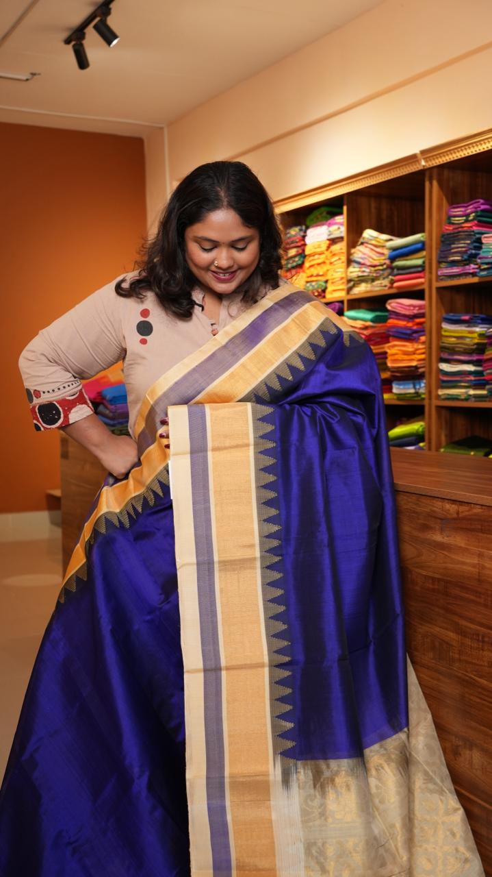 Mangalgiri Pure Silk Cotton Saree - 15-01-07-05 (ROYAL BEIGE)