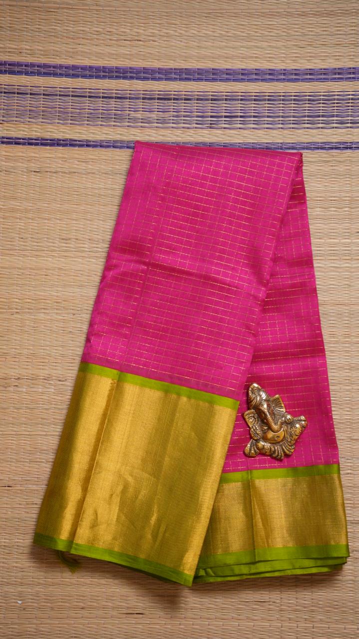 Mangalgiri Pure Silk Cotton Saree - 15-01-07-06 (MITTAI GREEN)