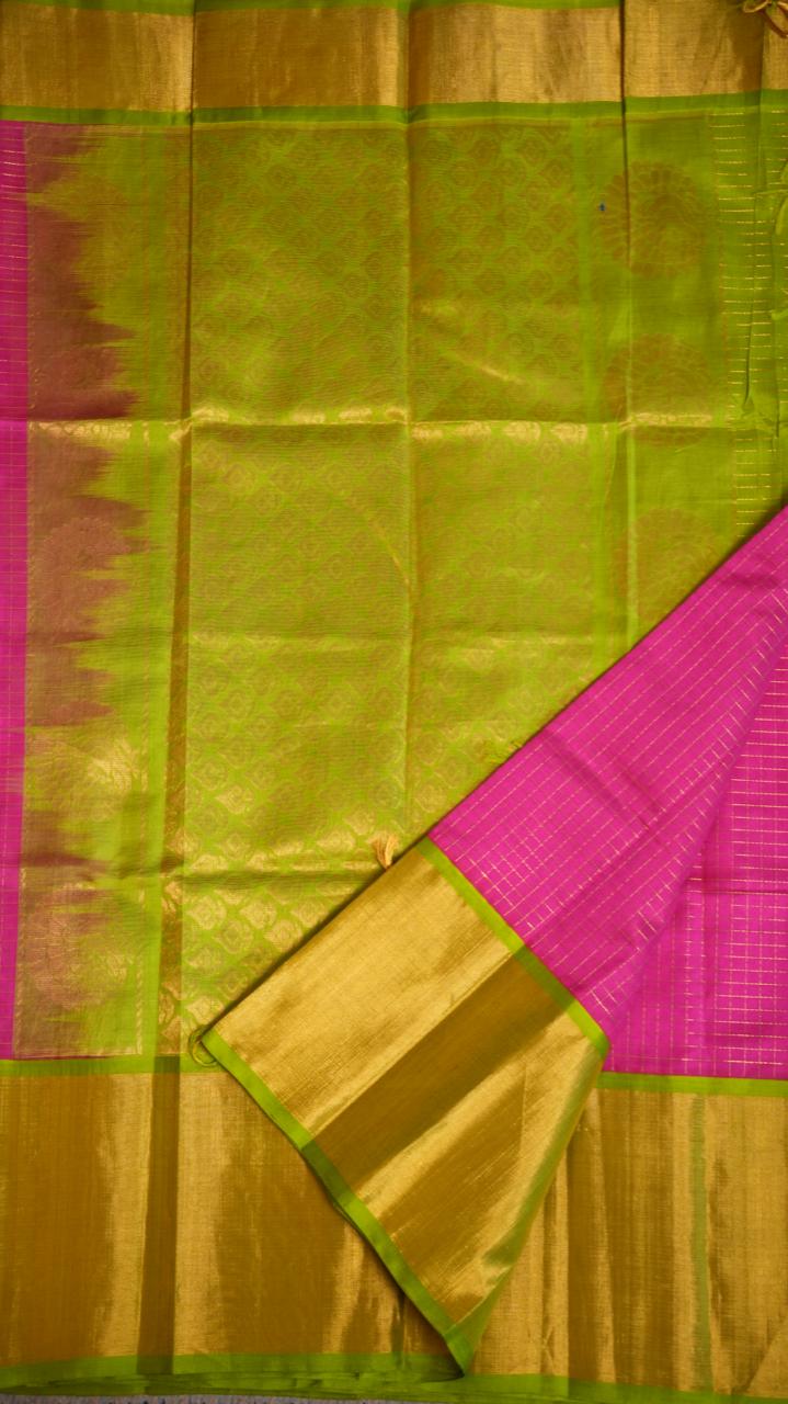 Mangalgiri Pure Silk Cotton Saree - 15-01-07-06 (MITTAI GREEN)