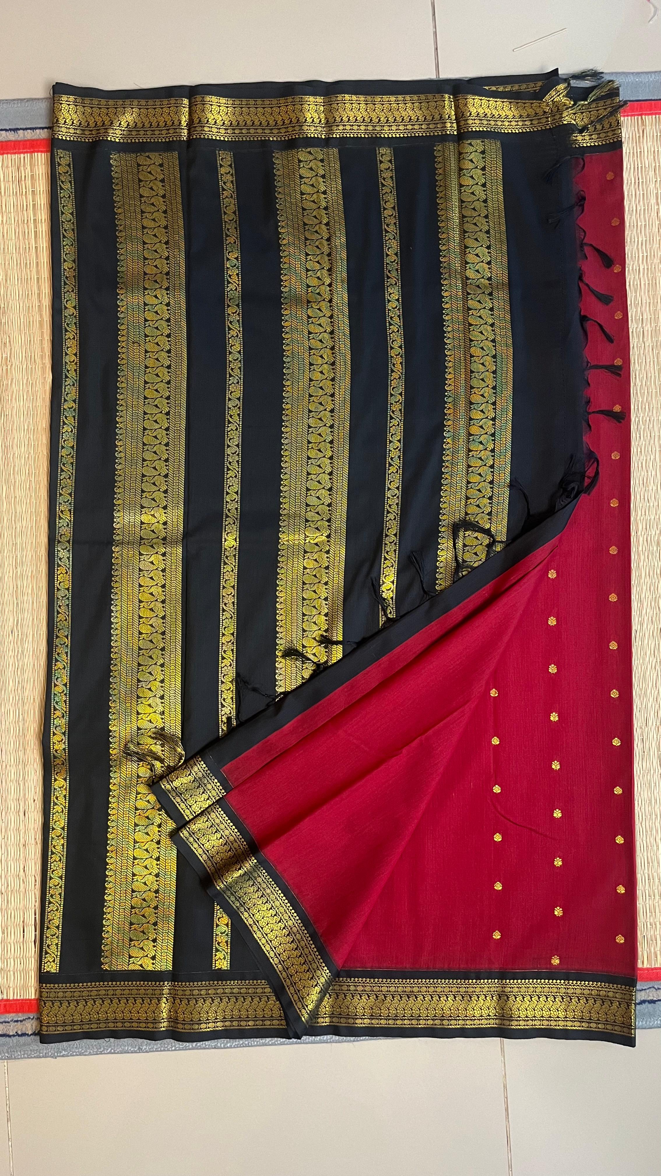 Semi Silk Bhutta Saree - 01-08B-02-64