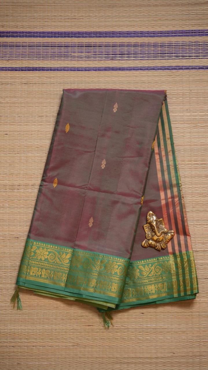 Chinnalampattu 6 Yards Saree - 03-01-01-11 (MANTHULIR GREEN)