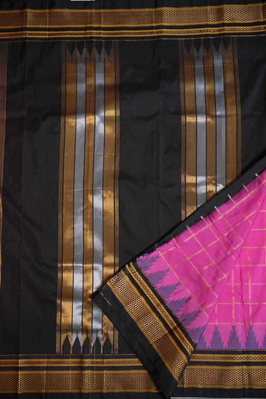 Ilkal Art Silk Saree - 44-01-02-09 (HOT PINK)