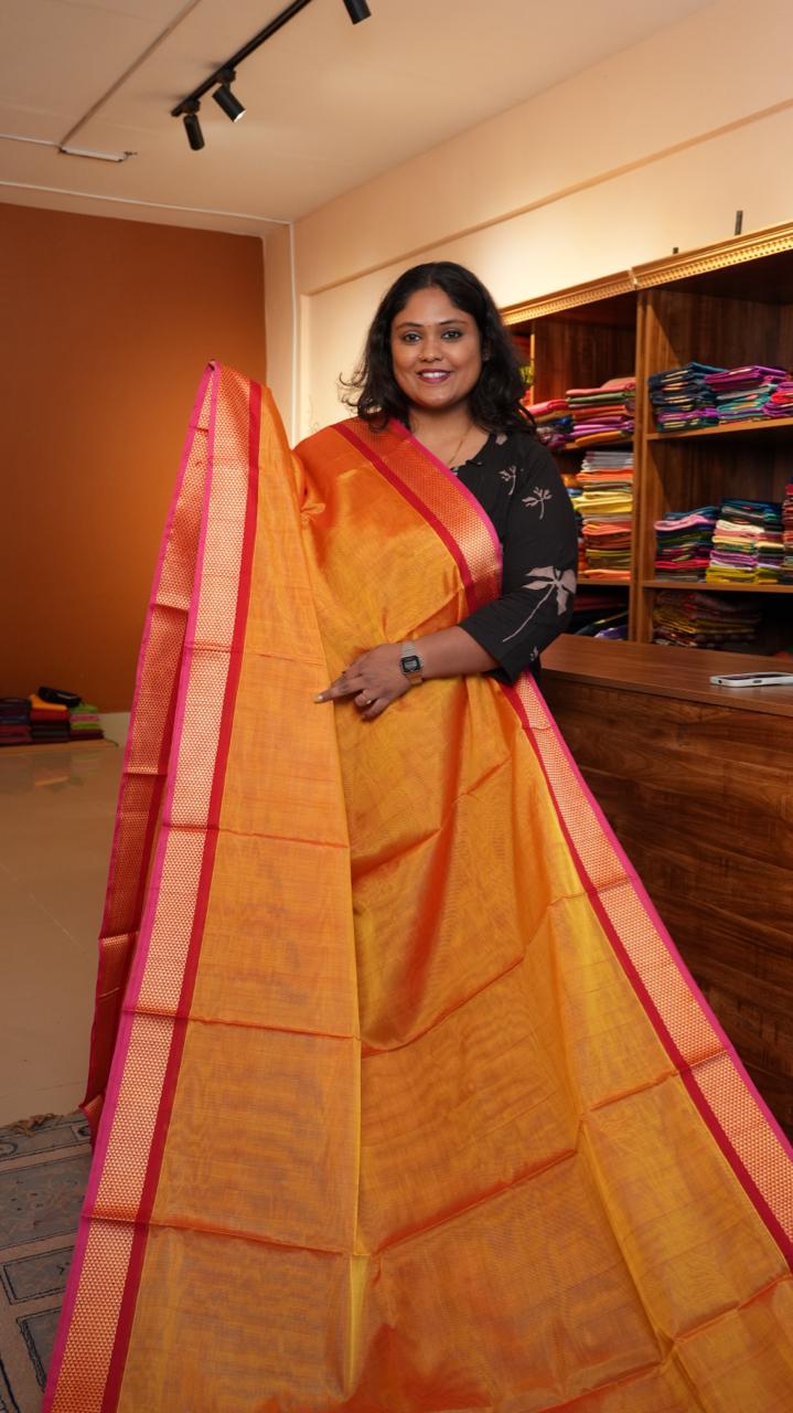 Devendra 10.5 Yards Madisar - 12-11-10-10.5Y-08 (TIGER LILY)