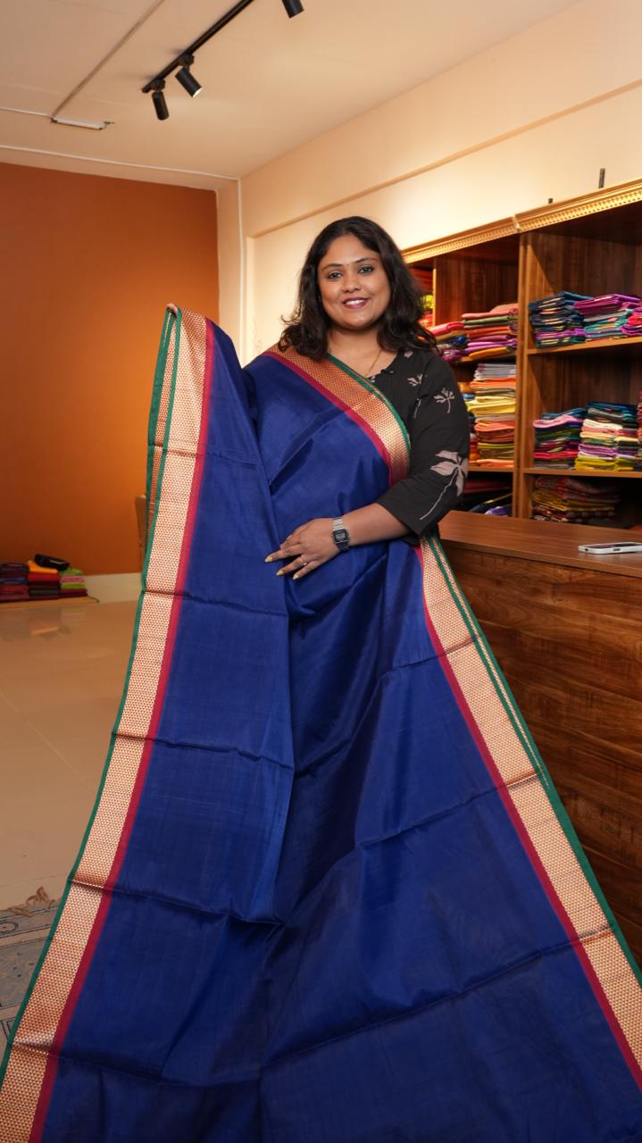 Devendra 10.5 Yards Madisar - 12-02B-10.5Y-16-03 (BLUE LOTUS)