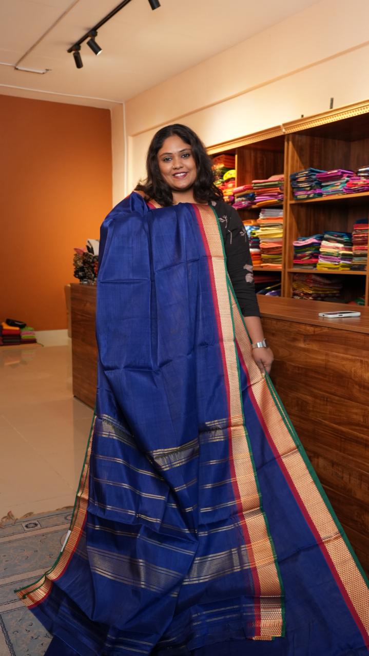 Devendra 10.5 Yards Madisar - 12-02B-10.5Y-16-03 (BLUE LOTUS)