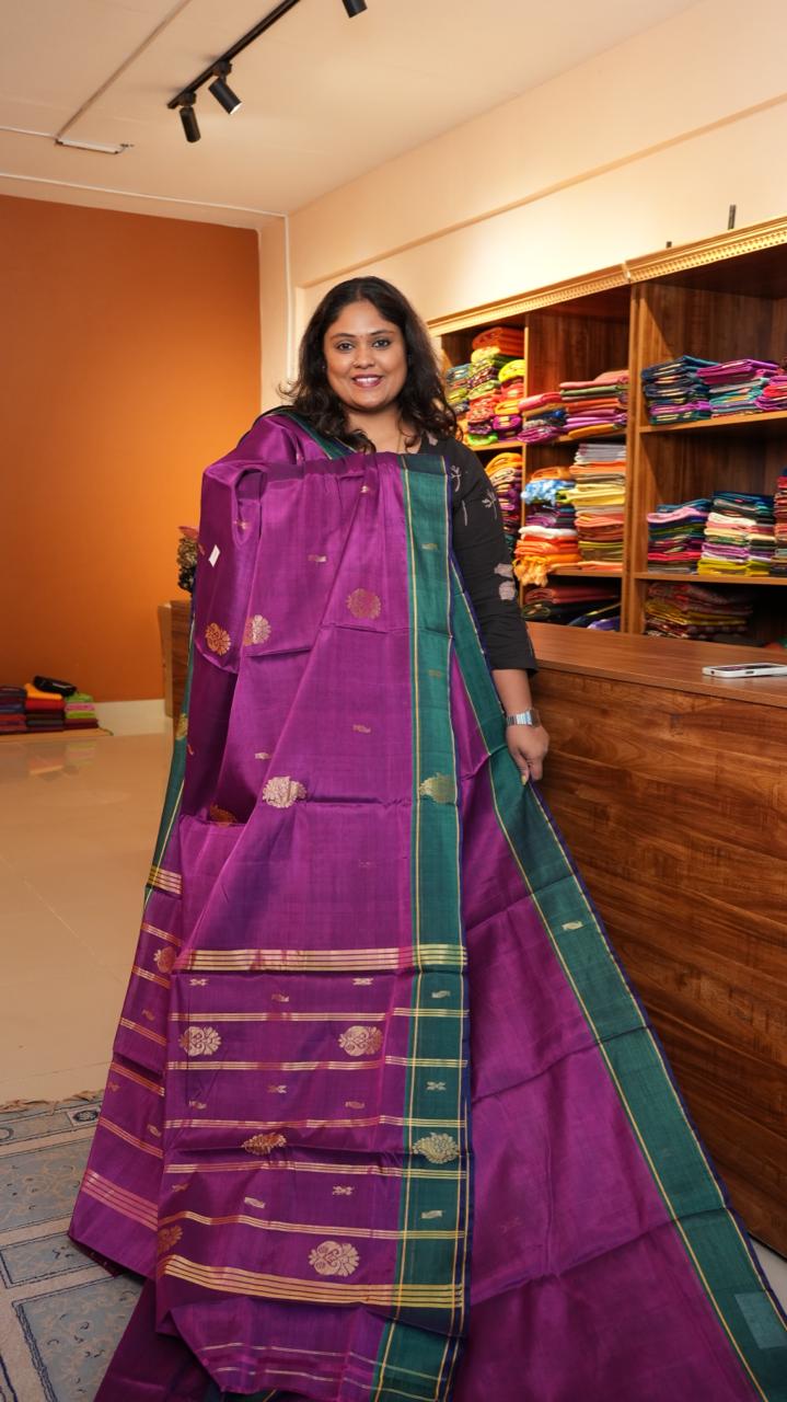 Devendra 10.5 Yards Madisar - 12-10C-07-10.5Y-01 (ORCHID PURPLE)