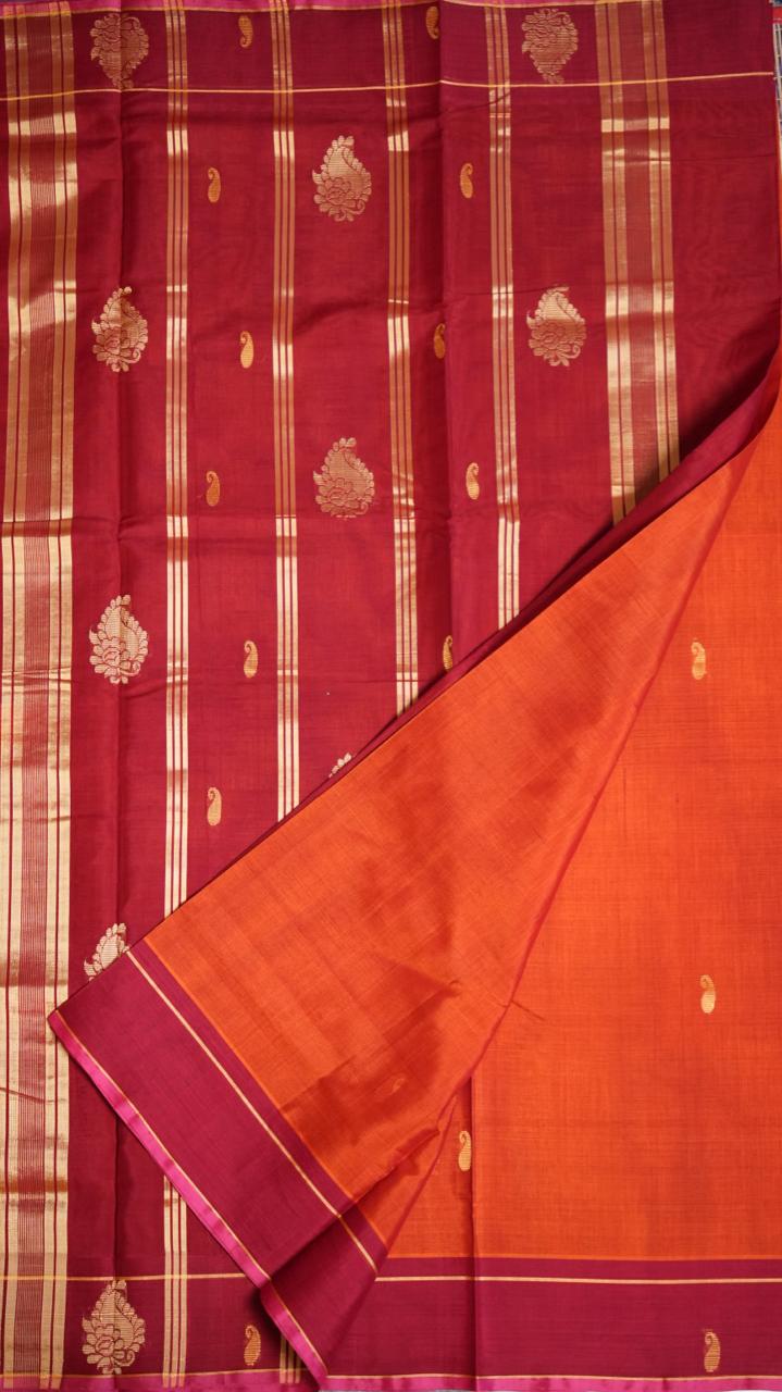 Devendra 10.5 Yards Madisar - 12-12-17-10.5Y-02 (MARIGOLD FLAME)