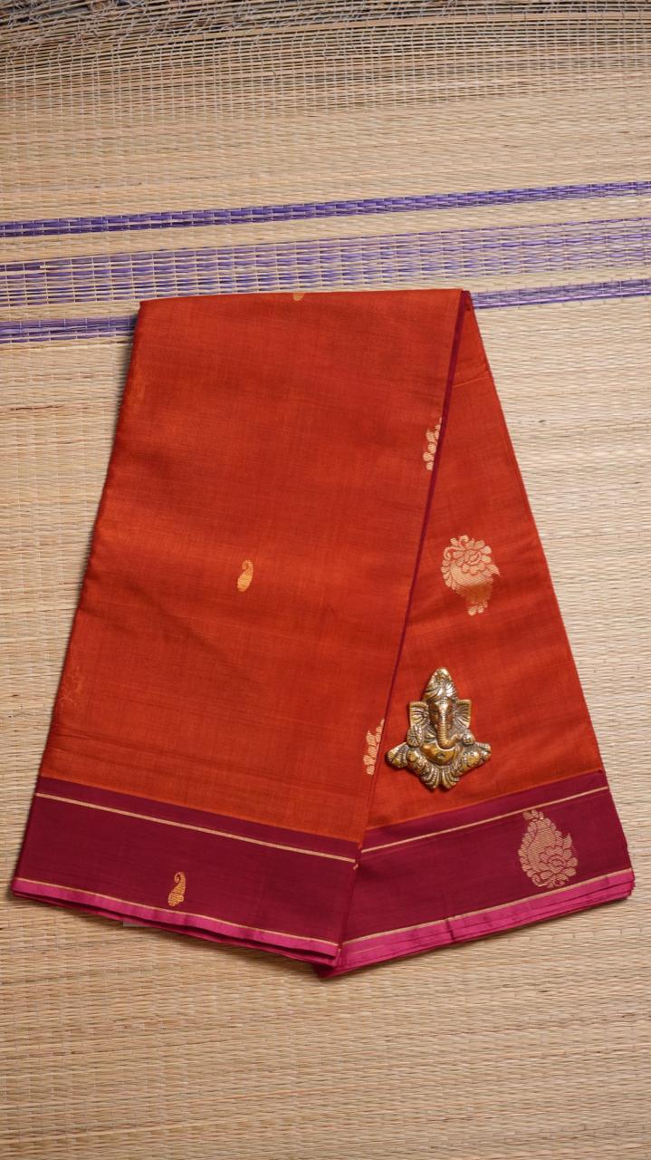 Devendra 10.5 Yards Madisar - 12-12-17-10.5Y-02 (MARIGOLD FLAME)