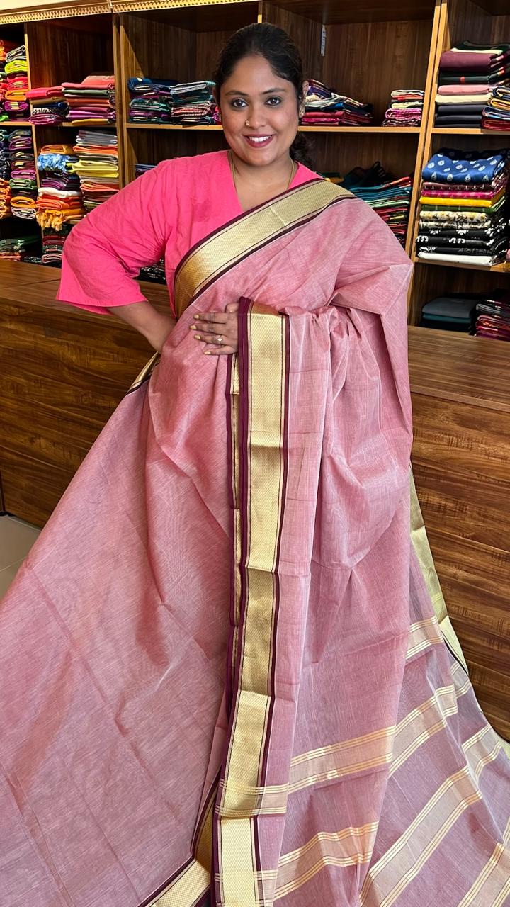 Devendra 6 Yards Pure Cotton by Cotton - 11-02B-21-8Y-08 (Onion Peel)