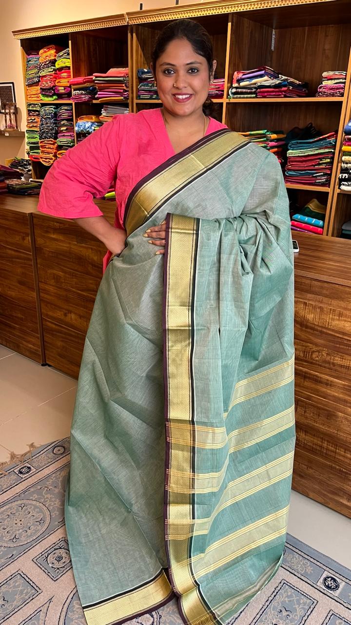 Devendra 6 Yards Cotton by Cotton - 11-02B-21-6Y-03 (Earl Green)