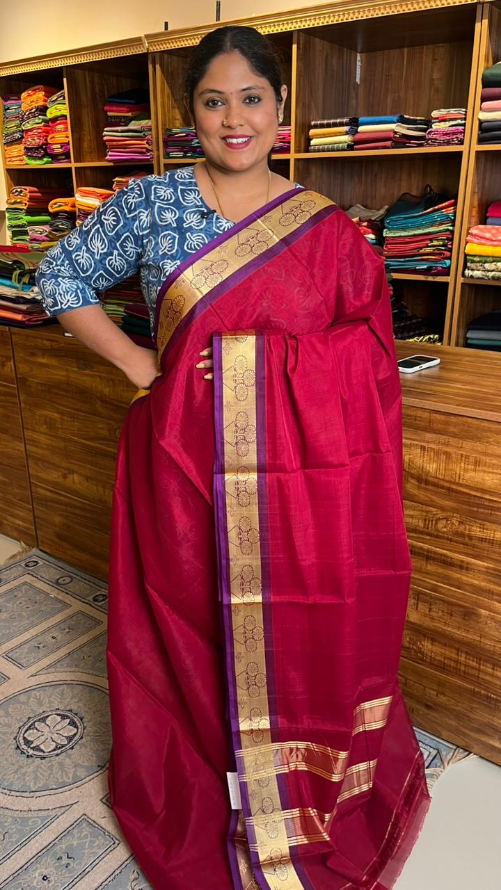 Devendra 6 Yards Poochedi Border - 11-02B-6Y-02-01 (Arakku and Purple)