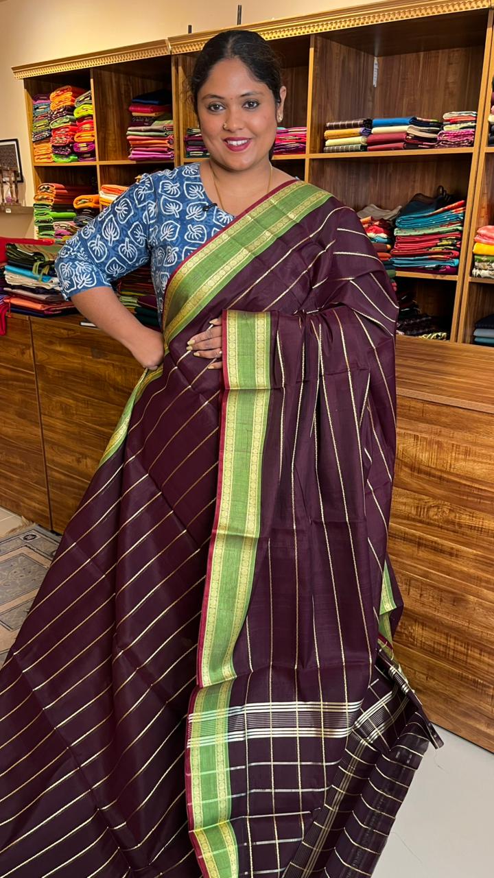 Devendra 7 Yards Veldhari Saree -11-02B-7Y-05-01 (Coffee Podi Veldhari)