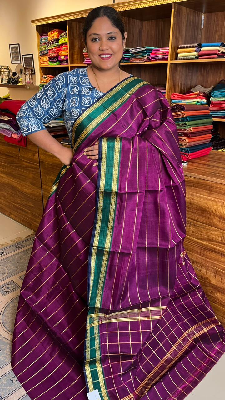 Devendra 7 Yards Veldhari Saree -11-02B-7Y-05-03 (Vadamalli Veldhari)