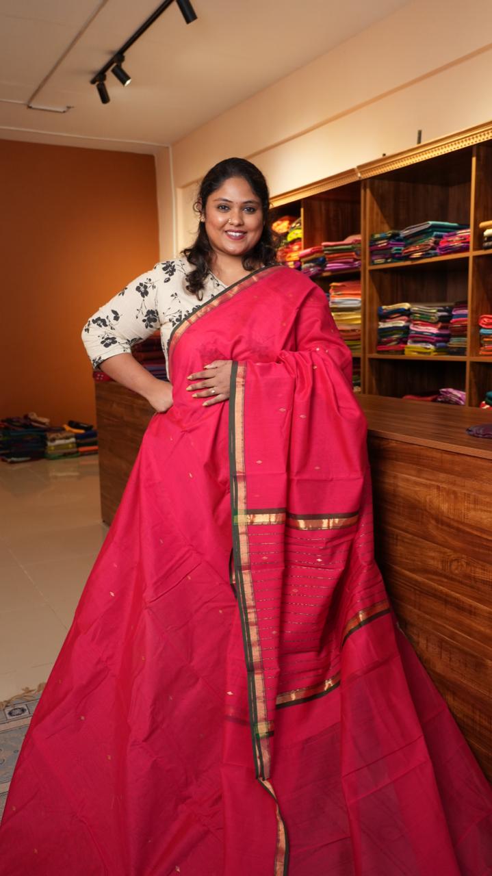 Chanderi Silk Cotton Saree - 51-12-02-04 (EVENING BLOOM)