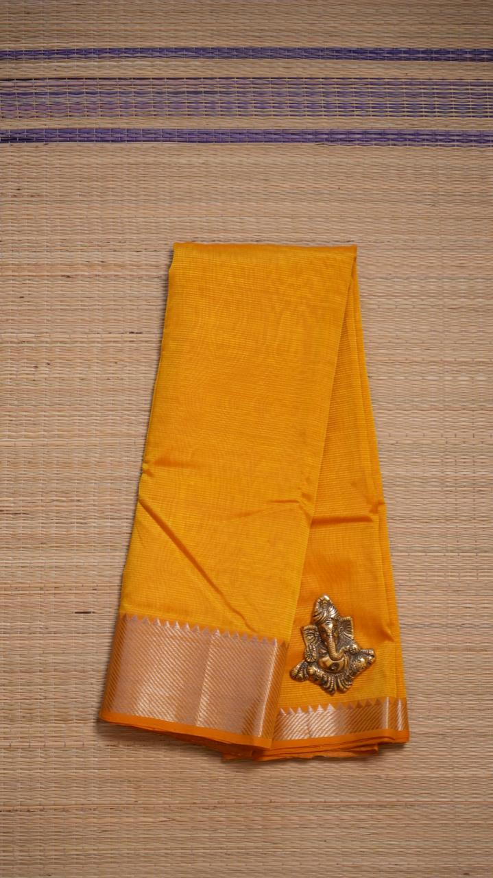 Mangalagiri Silk Cotton Sarees - 15-02-02-12 (SAFFRON ESSENCE)